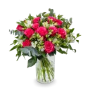 Kytice růží a alstromérií